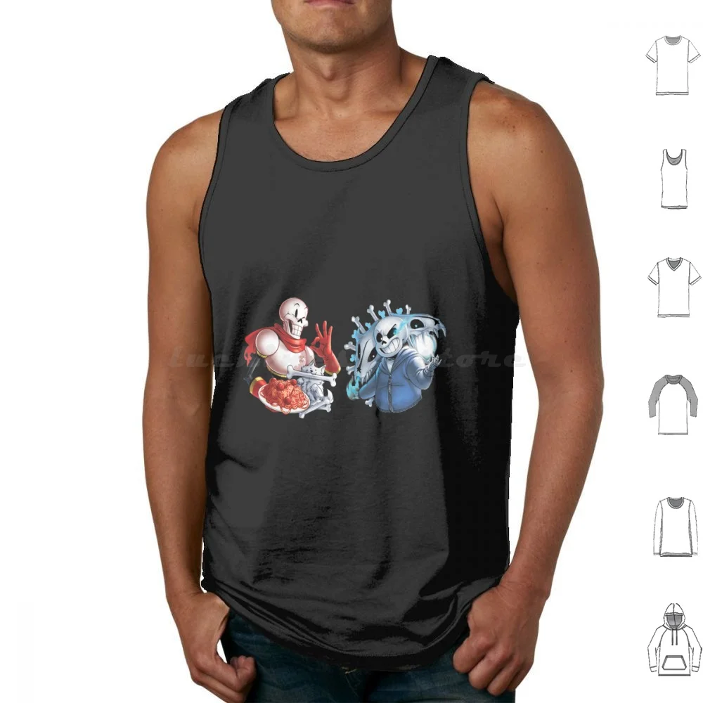 Undertale Tank Tops Print Cotton Game Video Games Undertale Sans Papyrus Fun Holiday Christmas