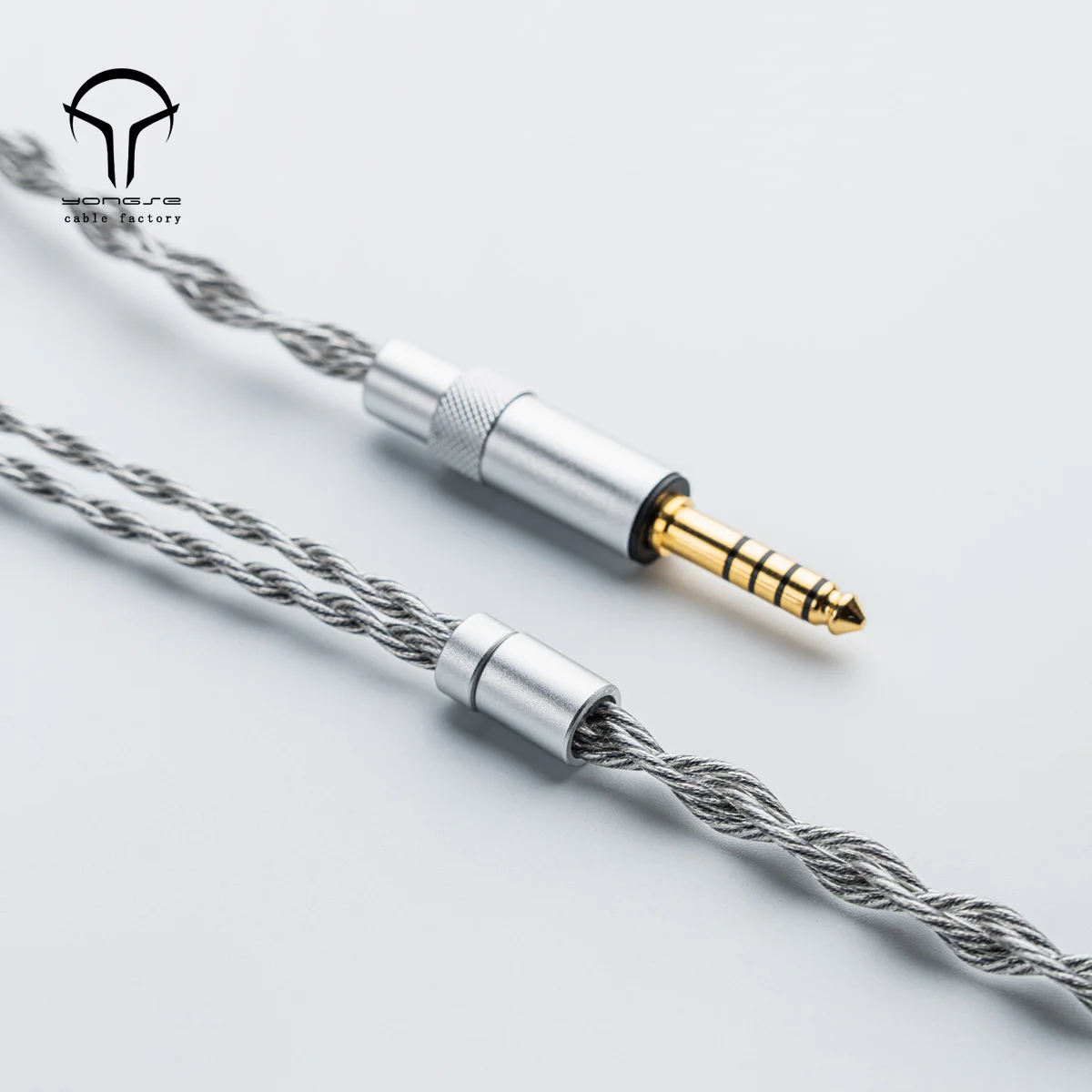 Yongse Obsidian Auriculares de cobre de un solo cristal chapados en plata Cable de actualización Enchufe conmutable: 3,5 mm + 4,4 mm