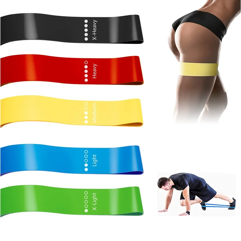 5 Levels Resistance Bands Exercise Workout Bands for Women and Men Fitness Stretch Bands for Hips Thighs Arms Strength Training