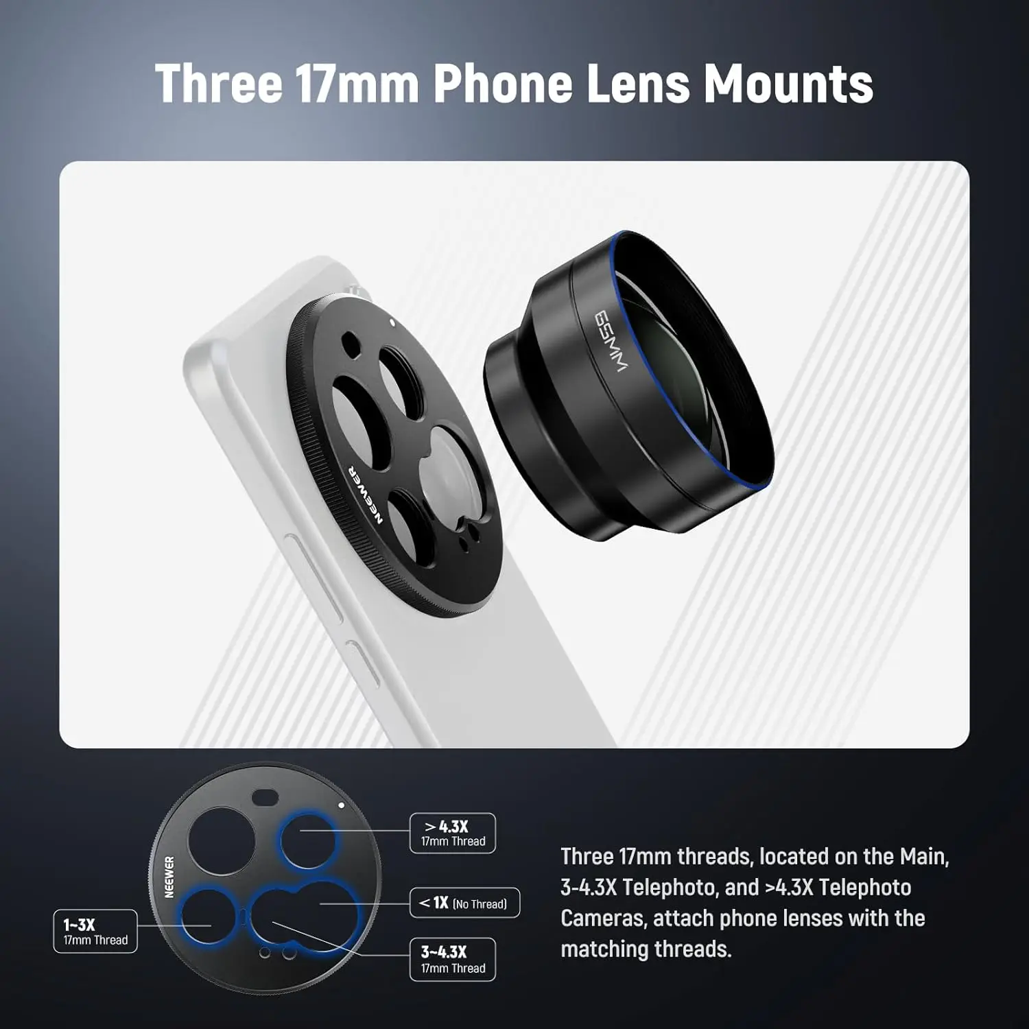 جديد عدسة اللوحة الخلفية ل Xiaomi 15 الترا ، سبائك الألومنيوم 17 مللي متر موضوع محول عدسة الهاتف حامل للكاميرات الرئيسية والمقربة