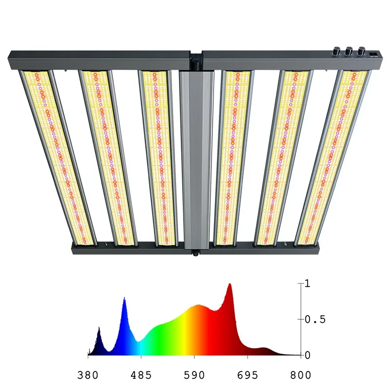 Luz de enchimento de estufa à prova d'água interna simulada luz solar dobrável polvo luz de crescimento de plantas