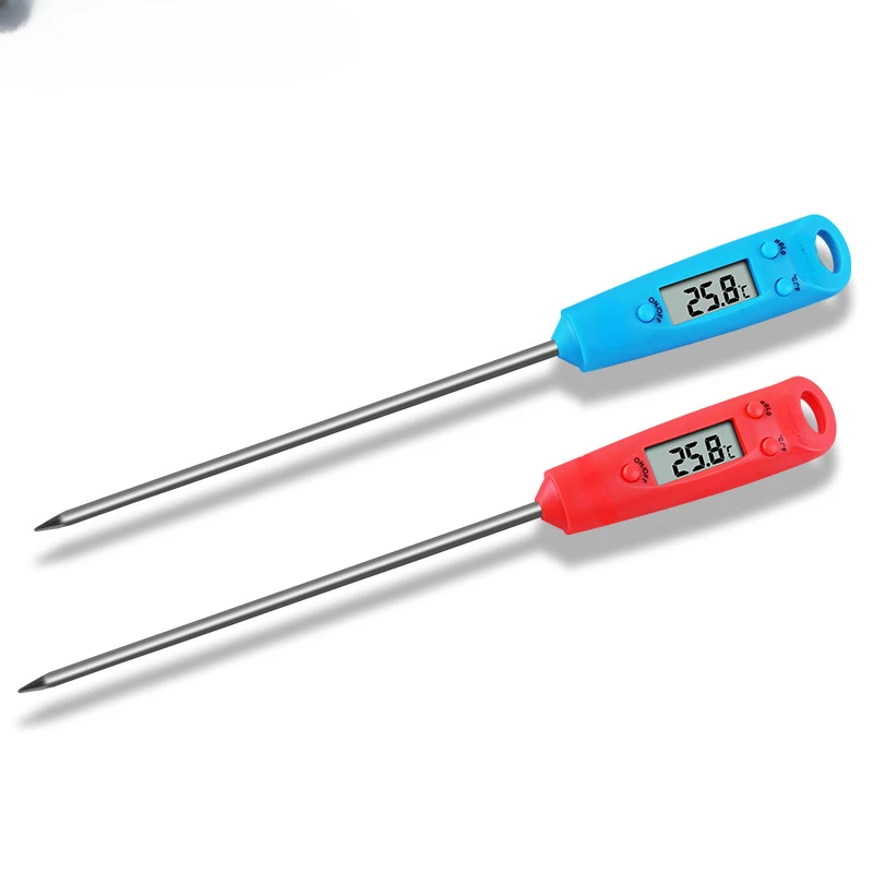 Food Thermometer -50~ 300 ℃ Blue Red Needle Thermometer Household Grade Stainless Steel 301 Material Easy To Carry