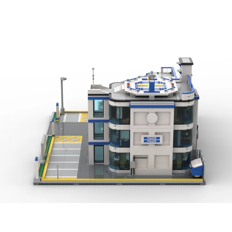 

MOC-165276 Городской полицейский участок, строительный блок, модель 5919 деталей, детский день рождения, Рождество, строительный блок, игрушка в подарок