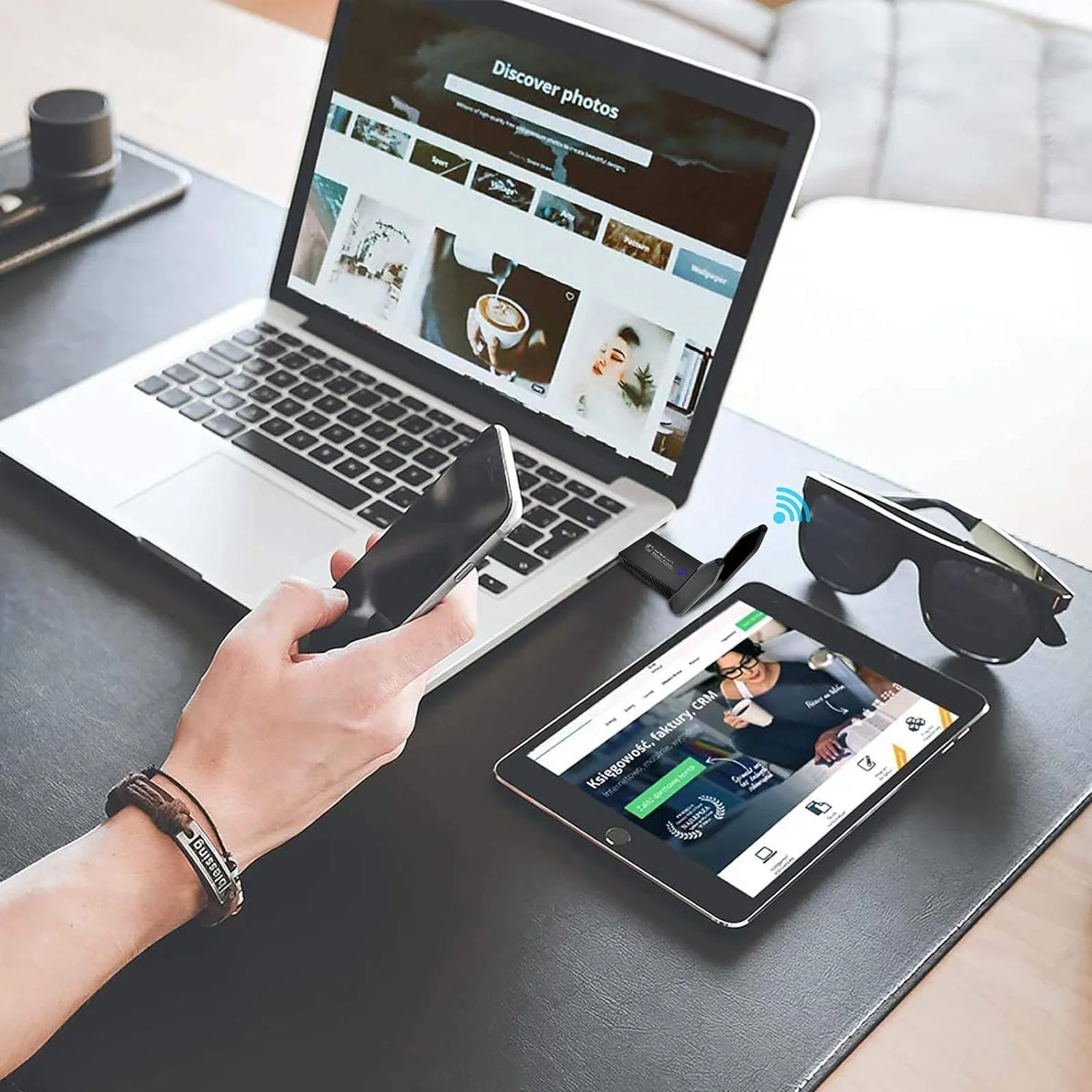 1300Mbps USB WiFi Adapter Dual Band 5GHz 2.4GHz Wireless Network Card Double High Gain Antenna USB3.0 WiFi Dongle Internet Receiver for PC Laptop Desktop Support Windows 11 10 8 7 Vista XP view 8