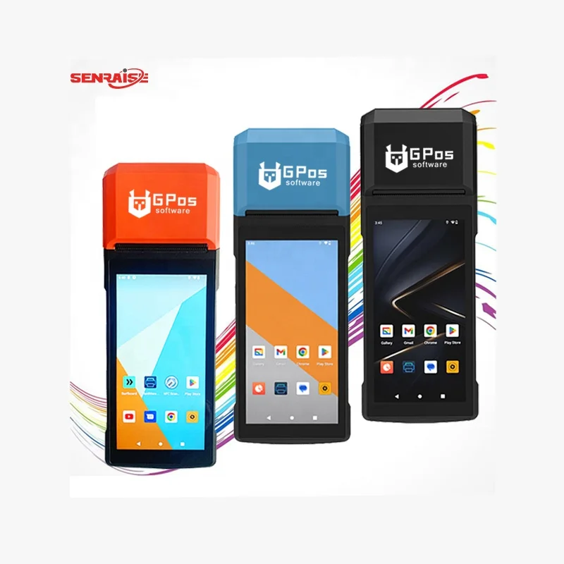 

Высококачественный портативный мобильный POS-терминал NFC 4G Android 13, с принтером