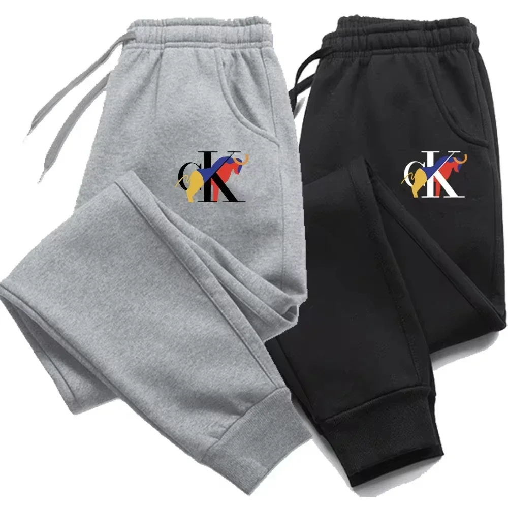 

2024 Men's Sportswear Fashion Printed Trendy High Quality Soft and Versatile Running Pants Street Elastic Waist Casual Pants
