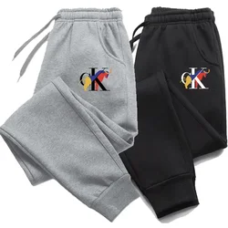 2024 Men's Sportswear Fashion Printed Trendy High Quality Soft and Versatile Running Pants Street Elastic Waist Casual Pants