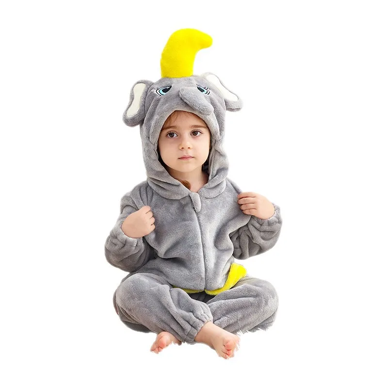 

2025 New A-Class Crawling Clothes Three-dimensional Animal Shaped Jumpsuit For Infants And Young Children Soft Winter Romper