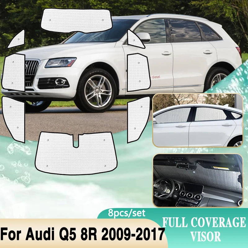 

Полные чехлы солнцезащитные козырьки для Audi Q5 8R 2009 ~ 2017 лобовое стекло солнцезащитный козырек с защитой от ультрафиолетовых лучей автомобильные аксессуары 2010 2011 2012 2013 2014 2015