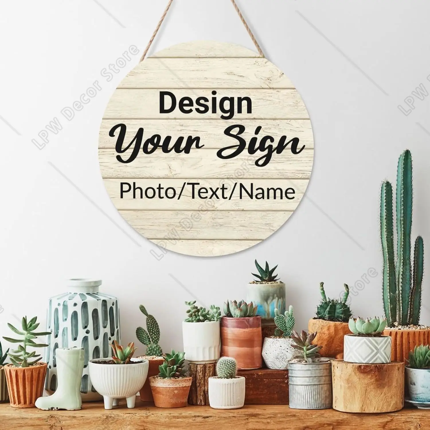 Custom Board Hanging Sign Personalized Garden Yard Home Farmhouse Kitchen  Single-sided Printing Your Decorative Welcome Sign