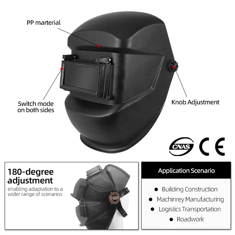 High Quality Auto Darkening Welding Helmet Solar Powered Adjustable True Color Industrial Protective Mask