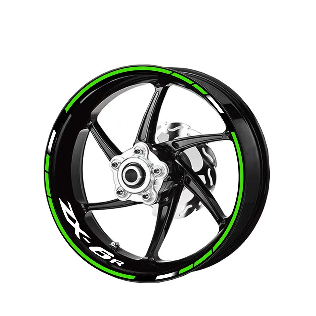 

Full Set For Kawasaki Ninja ZX6R Motorcycle Wheel Hub Zx-6r Logo Rim Decorative Decal High Quality Reflective Sticker