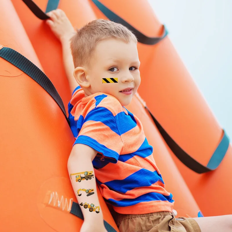 الأولاد الكرتون نقل الوشم ملصق البناء مركبة روبوت النقل سفينة الفضاء تحت عنوان الوشم المؤقت للأطفال