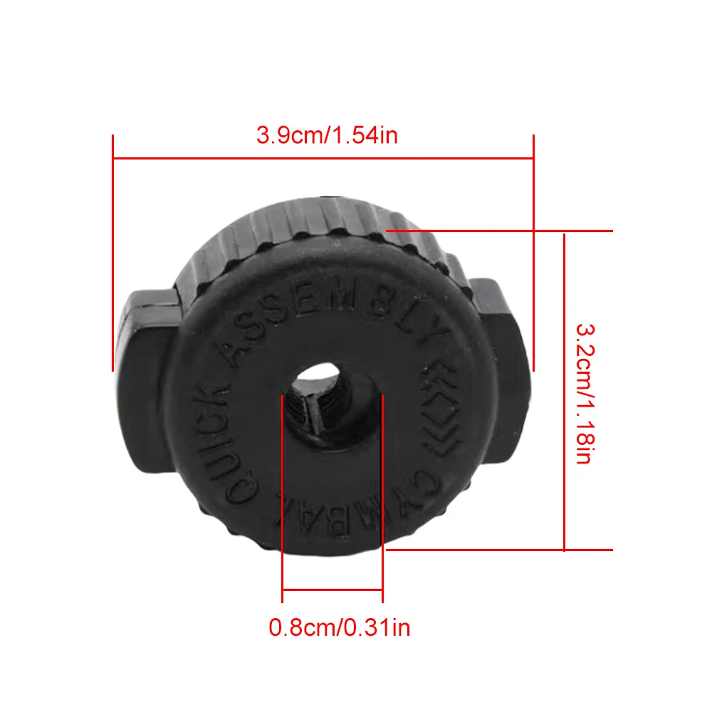 6 Stück Placstic Beckenkameraden, Schnellverschluss-Beckenmutter und Beckenmatte für Beckenständer mit 8 mm Gewinde – Detail 3