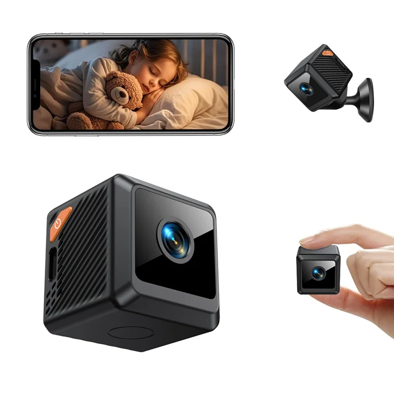 Cámara de seguridad HD AA08-1080P para vigilancia, cámara de vigilancia con detección de movimiento y visión nocturna, las mejores minicámaras para coche