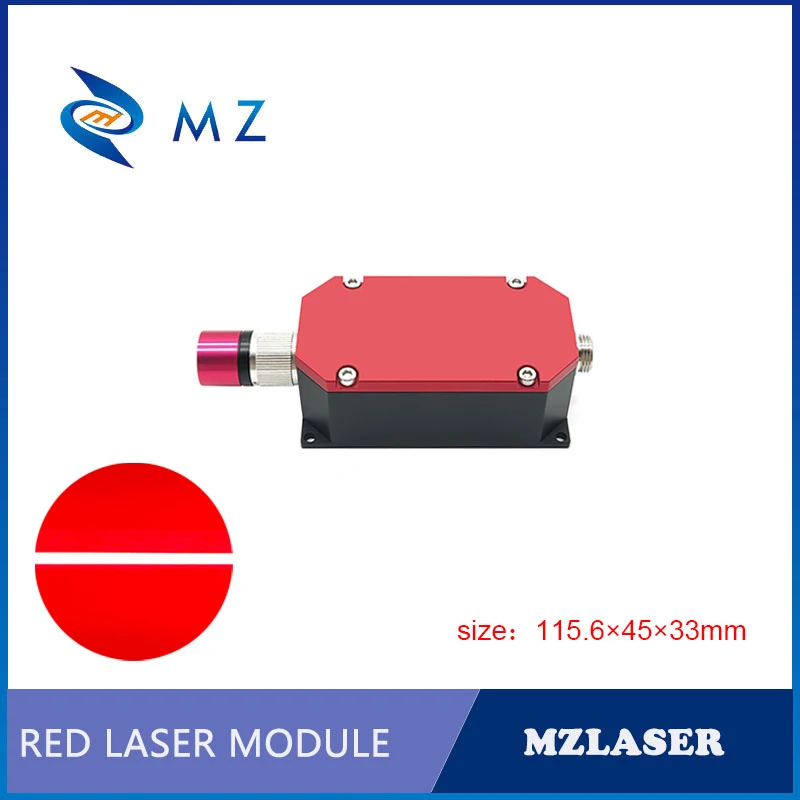 Powell Lens Red Line Laser Diode Model Adjustable Focusing 638nm 500mW Line Laser Long Life Machine Industrial Grade