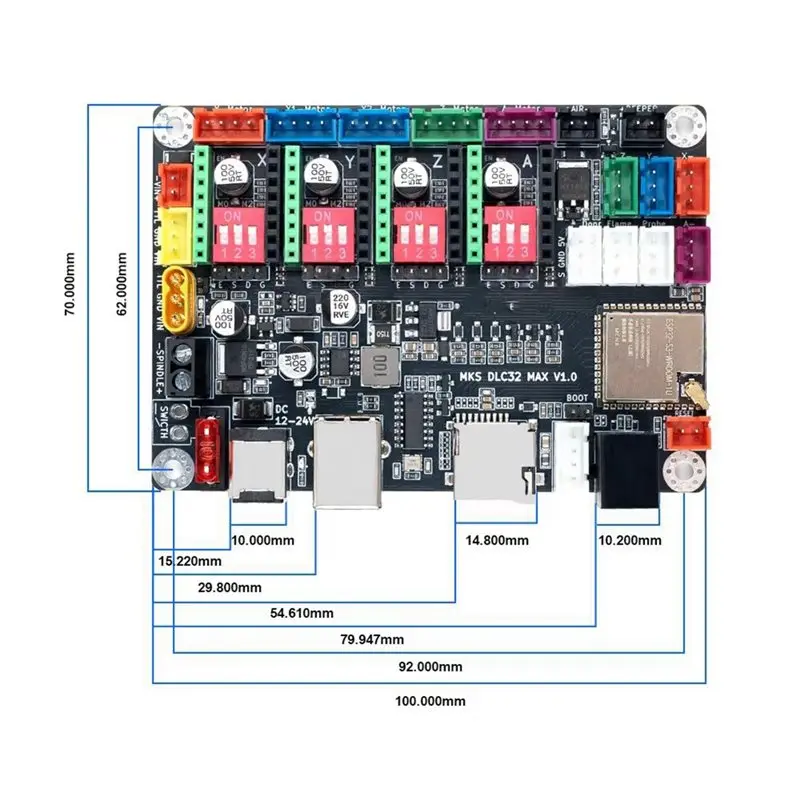 PORK-Laser Engraving Machine MKS DLC32 MAX CNC Router Board Motherboard With T-Armor 24V Fan view 3