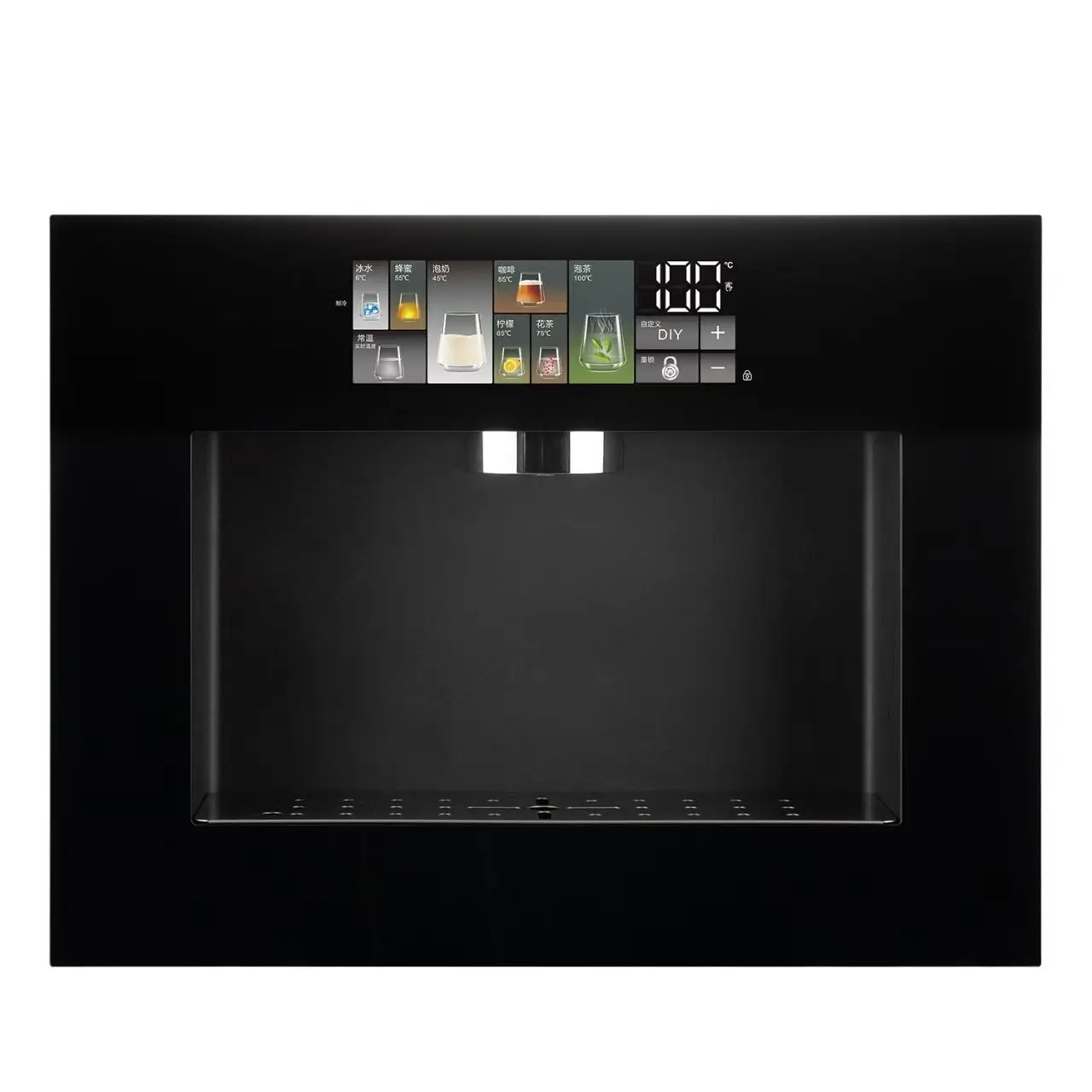 Stainless Steel Glass Screen Hot/Cold RO System Water Dispenser Built-in with Electronic Cooling  and Heating for Kitchen