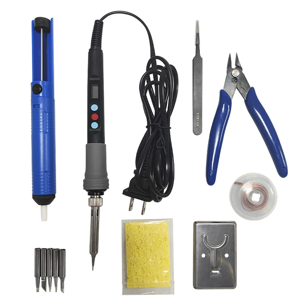 Portable 90W Electric Soldering Iron Temperature Adjustable Rapid Heat LCD Display Ceramic Heating Core Repair Soldering Iron