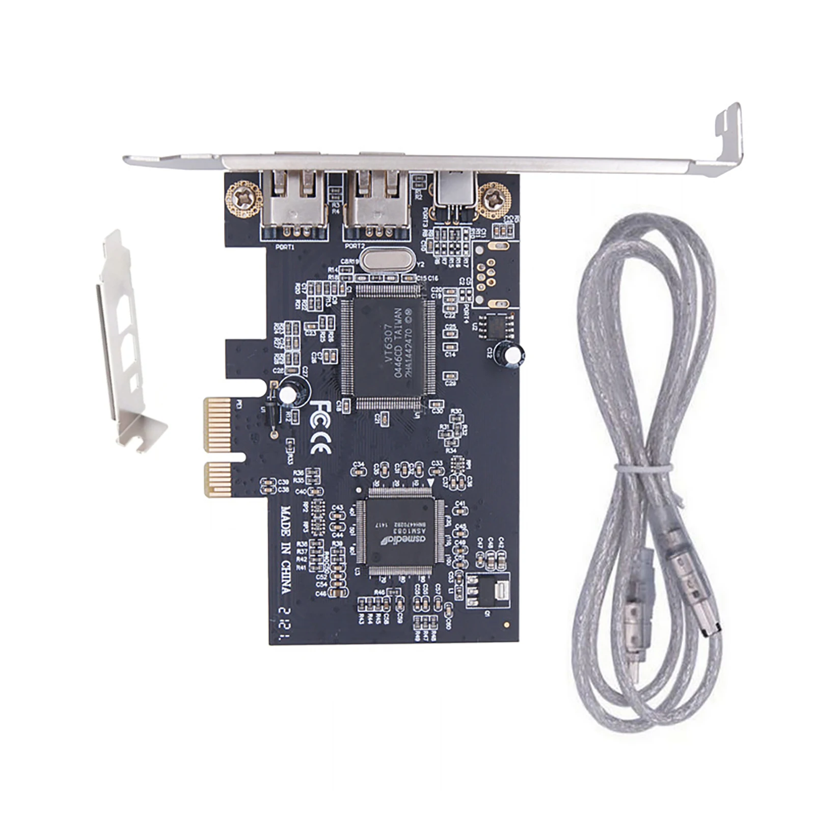 3 Ports 1394A Firewire Expansion Card PCIE PCI Express 1X to External IEEE 1394 Adapter