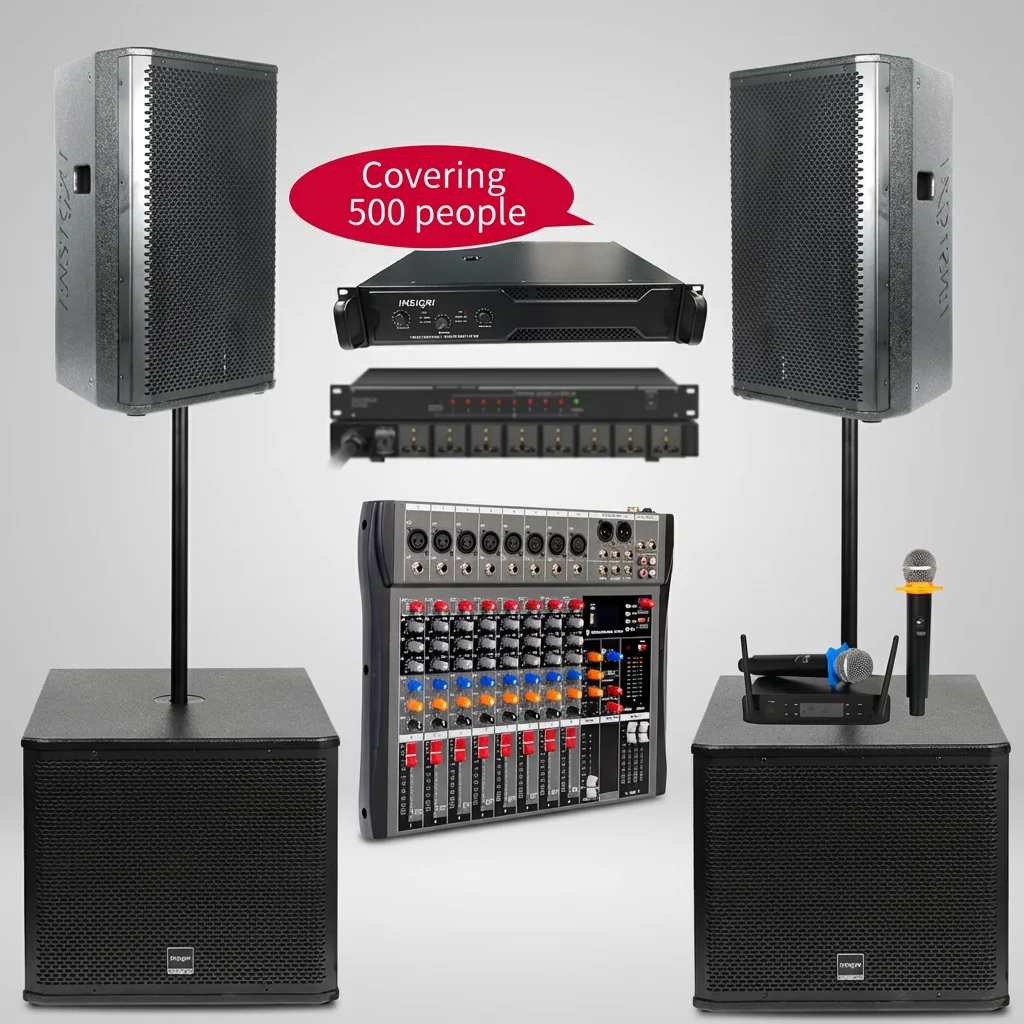 Passive 2-Channel Full-Range Audio Equipment DJ Stage Performance 15inch Professional Speaker 18inch Subwoofer Speaker