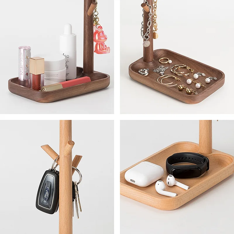 رف تخزين، رف مجوهرات، صينية من الخشب الصلب، ضوء ليلي، ضوء ليلي بجانب السرير #4