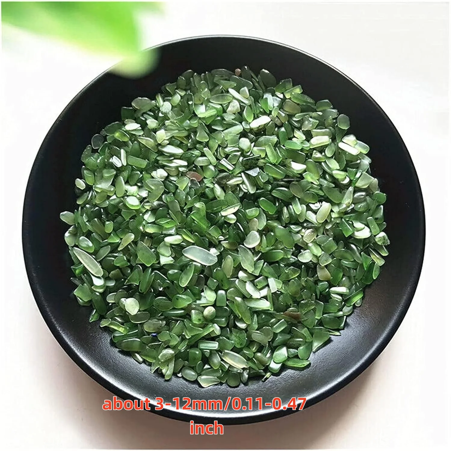 3-12mm Natural Green Jade Crystal Chips, Green Jasper Crystal Chips, Decorative Rocks, Craft Gemstones