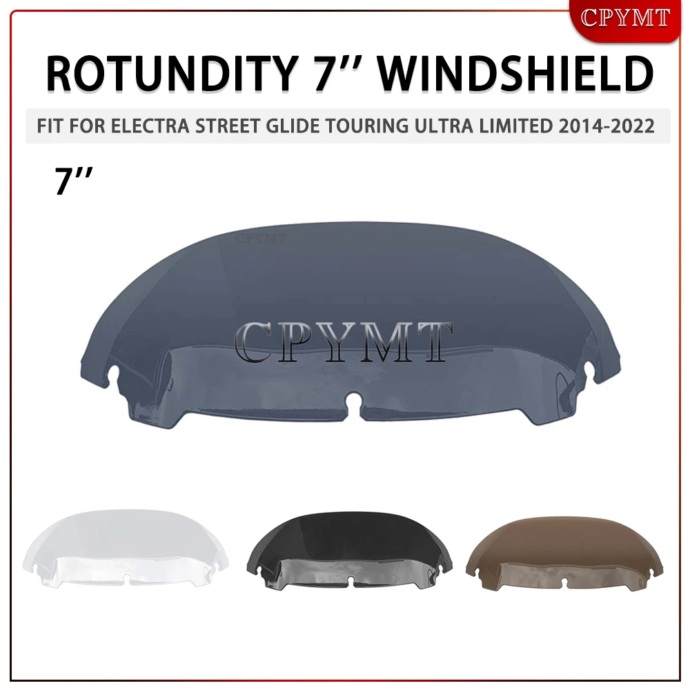 

Rotundity 7“ 7inch Windshield Fairing Windscreen Cover fit For Harley Electra Street Glide Touring Ultra Limited 2014-2022