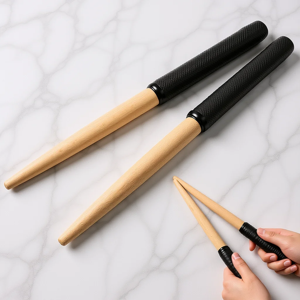 

Pair Drumsticks Purple 350mm Length 20mm Thickness Tapered Wooden Drum Sticks Lightweight Balanced for Japanese Drum Tatakon