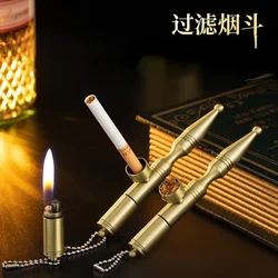 Personalized 2-in-1 Vintage Pipe Kerosene Open Fire Lighter Multi functional Pipe Filter Rod Kerosene Lighter Collection Gift