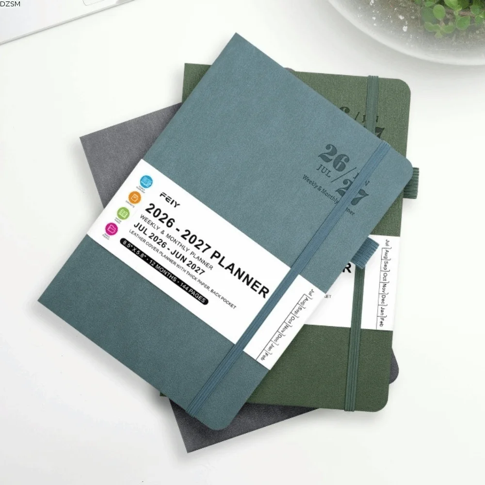 

A5 2026-2027 Schedule Book Simple Convenient Agenda Planner Notebook English Multi Functional Time Management Planner