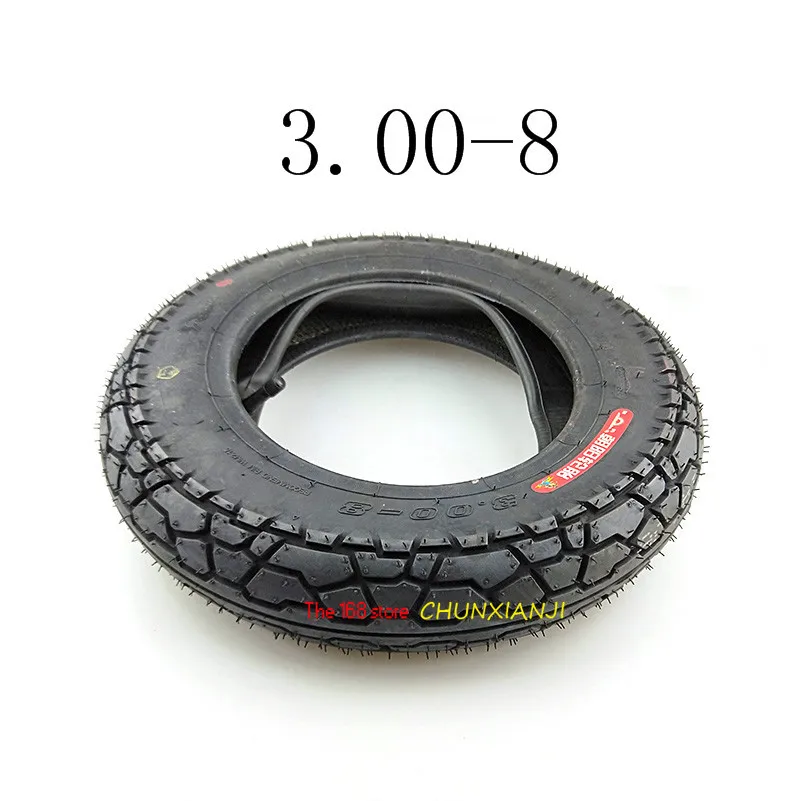 High Quality 3.00-8 / 300-8 Tire & Inner Tube 4PR Tyre Fits Gas and Electric Scooters Warehouse Vehicles Mini Motorcycle