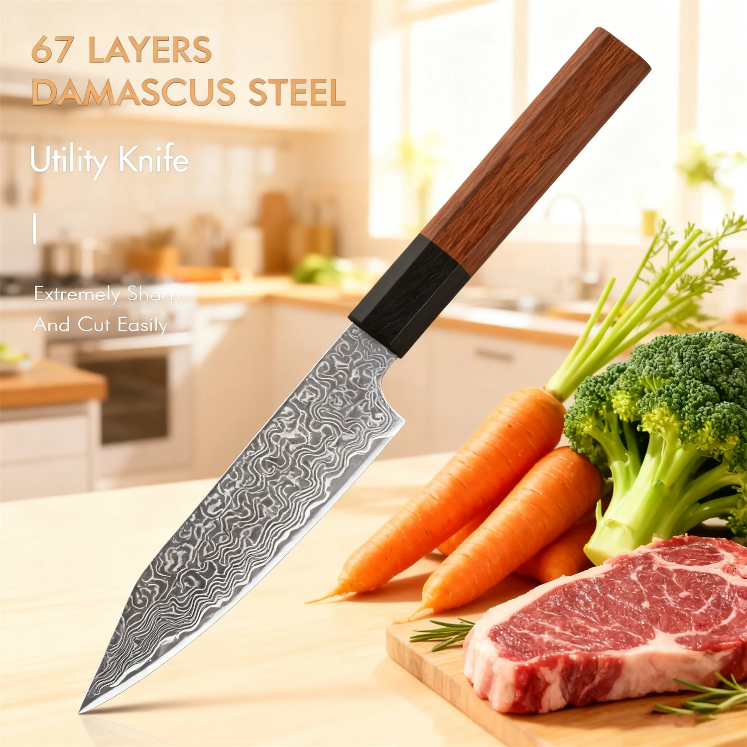 

High Quality Utility Knife 67 Layer Damascus Steel Chef Knife Slicing Kitchen Knife Kitchen Stuff Halloween Christmas gifts