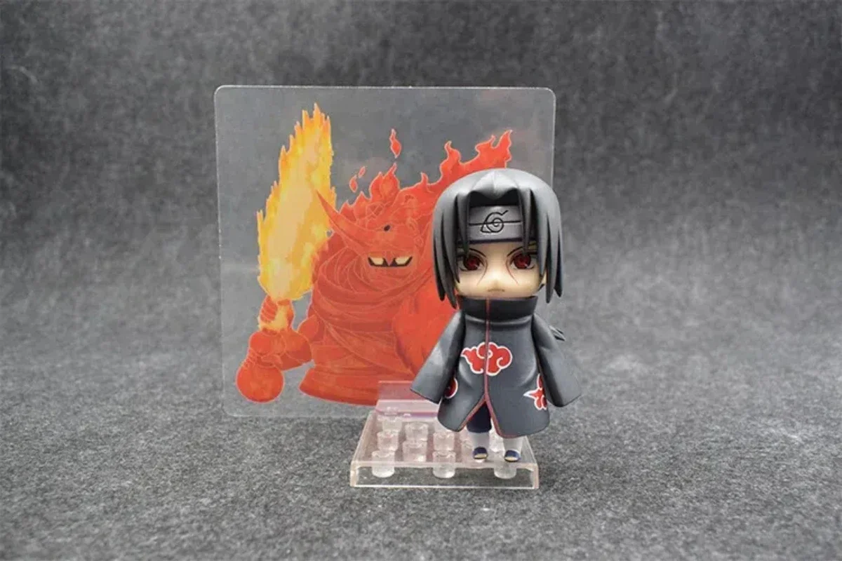 10CM Anime Naruto Uchiha Itachi kawaii Q wersja kawaii wspólne wymienne figurki pcv Model dekoracja biurka zabawki prezenty w pudełku