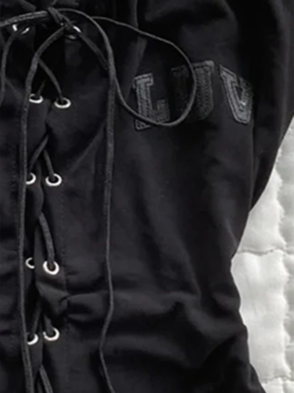 Bla bois oreille gilet haut polyvalent américain Sle rétro Vintage filles coton mélange décontracté été Faion femmes gilet