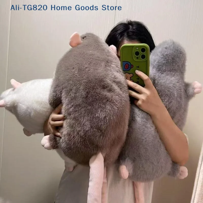 

1Pcs 35/50/90cm Cartoon Flower Branch Rat Soft Oversized Animal Figure Cute Simulation Big Mouse Plush Toy Pillow Birthday Gift