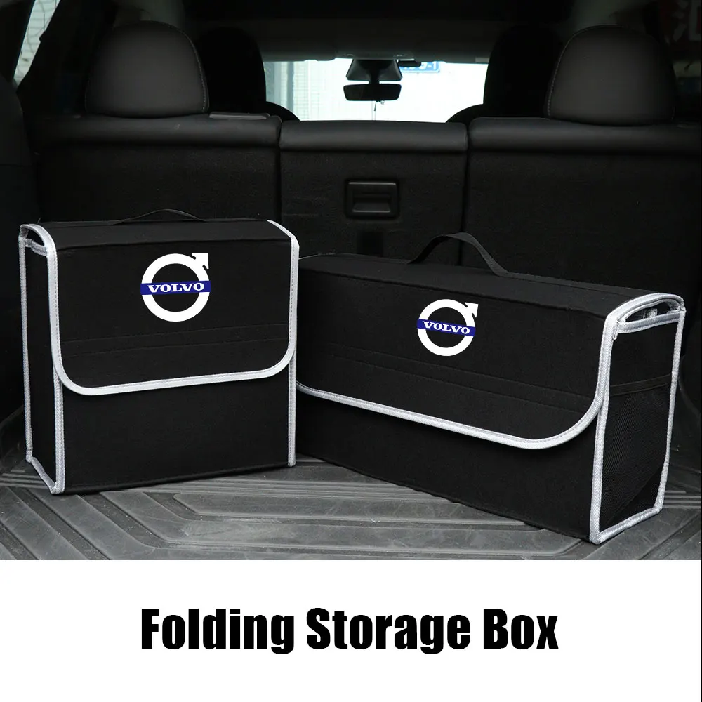 Car Interior Storage Organizer Folding Storage Box Accessories For Volvo Rdesign V40 V50 S40 S80 XC60 S90 XC90 S60 XC40 V90