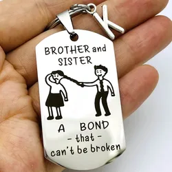 Funny Sister and Brother Keychain Birthday Gift for Sister From Brother Graduation Gift for Brother In Law Gifts From Sister