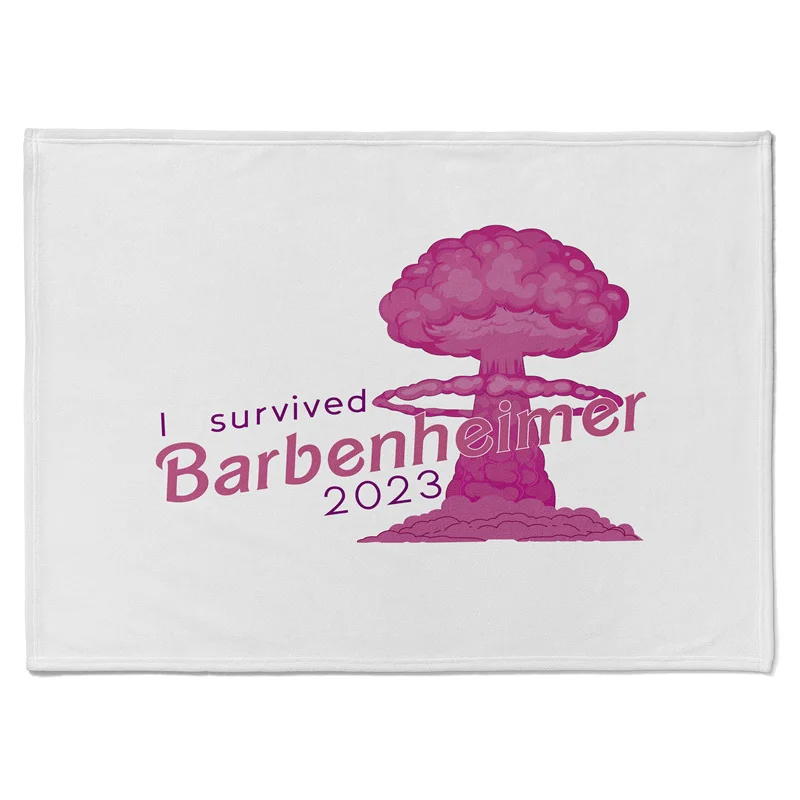 Aertemisi I Survived Barbenheimer 2023 Pet Blanket for Small Medium Large Dog Cat Puppy Kitten Couch Sofa Bed Decor