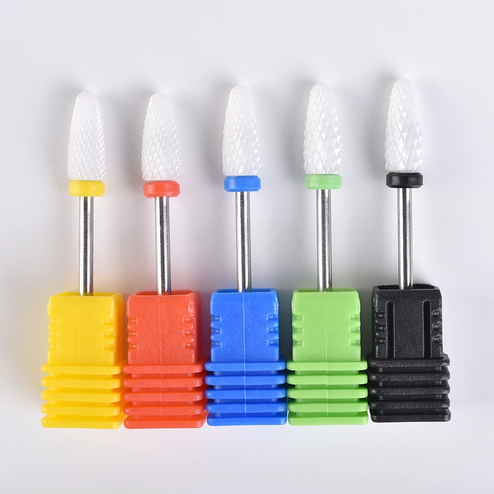 1Pc Ceramic Nail Drill Bit Milling Cutter for Electric Machine Drill File Remover Cuticle Cleaner Gel Polish Pedicure Buff Tool