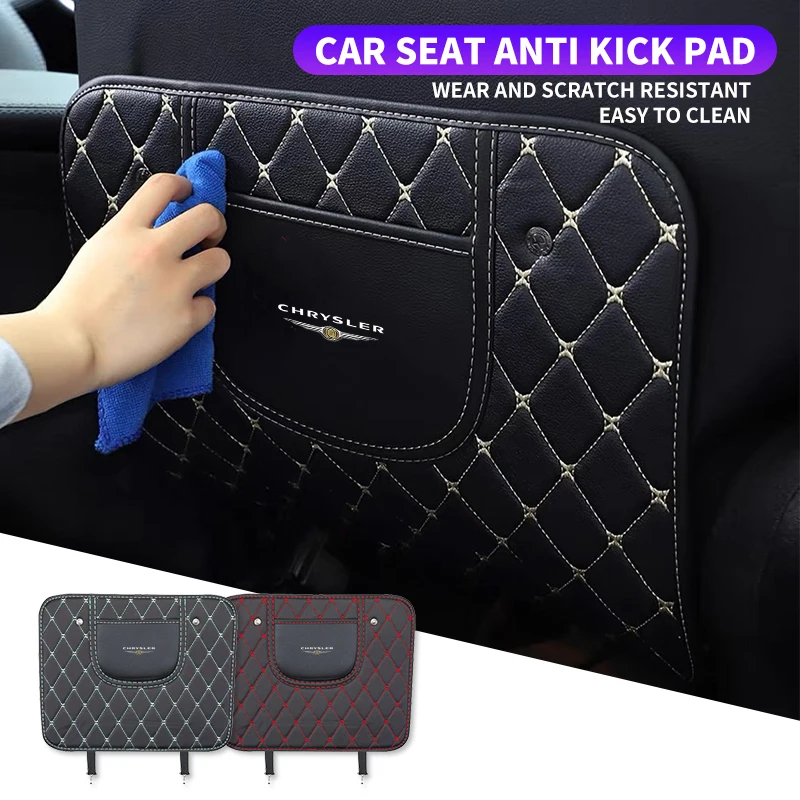 1Pcs Car Seat Anti-kick Pad Auto Interior Accessories For Chrysler 300c Android Town Country Grand Voyager PT Cruiser Pacifica