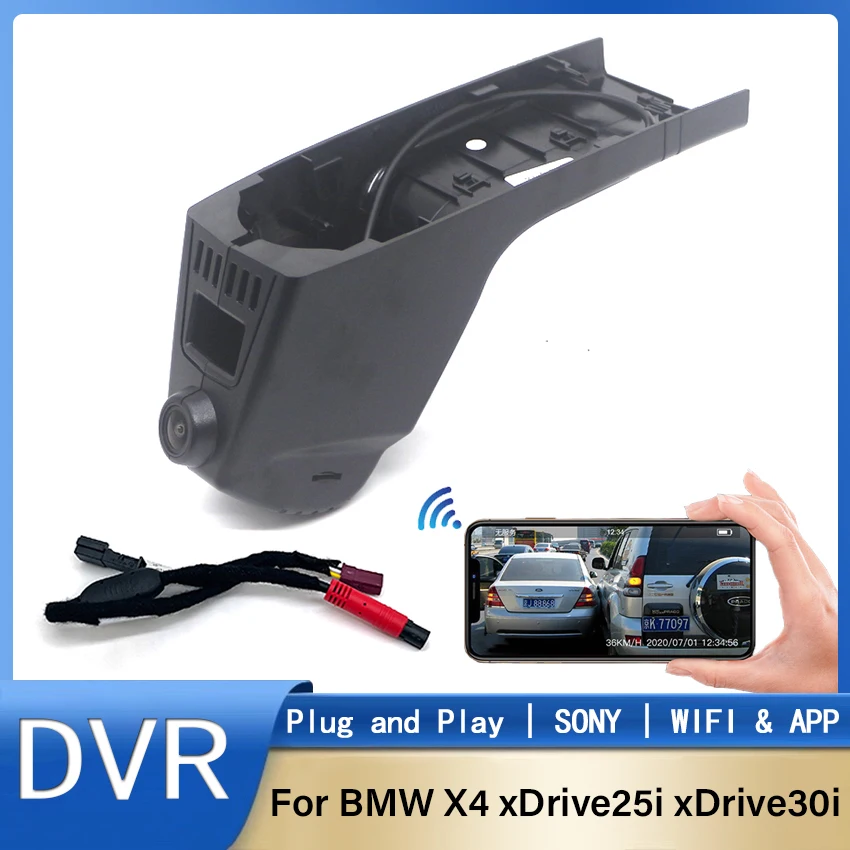 

Car DVR For BMW X4 xDrive25i xDrive30i 2019 2020 2021 Plug and play Hidden Dash Cam HD 1080P,Car Camera Dashcam, Car Accessories