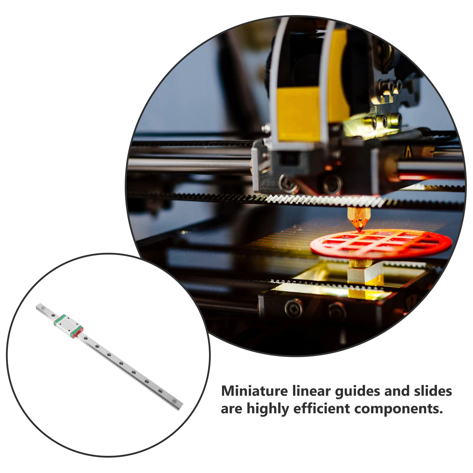 

MGN12H Linear Guide Slider for 3D Printer CNC Machine ABS Iron Material Compact Design Easy Installation