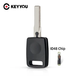 Keyyou Vervanging Transponder Chip Afstandsbediening Sleutel Shell Case Voor Audi A2 A3 A4 A6 A8 Cabrio RS6 S3 S4 S6 s8 Tt Ongesneden HU66 Blade