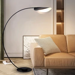 Lampada da terra a LED di design nordico lampade da terra ad arco nero minimalista soggiorno decorazione camera da letto camera da letto decorazioni per la casa luce da terra