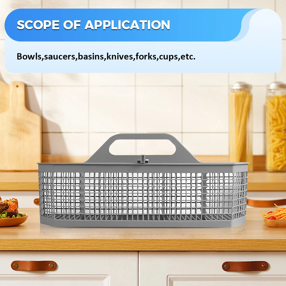 سلة تخزين غسالة الأطباق العالمية سلة أدوات المائدة البلاستيكية لـ GE WD28X10128 لشركة Siemens Midea Panasonic Haier Bosch