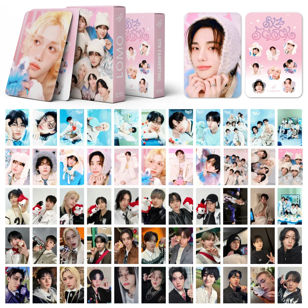 

55 шт./компл. Kpop фотоальбом SKZ'S Clock Lee Know Hyunjin Changbin Lomo карты фотокарточки фанаты коллекция высокое качество HD открытка
