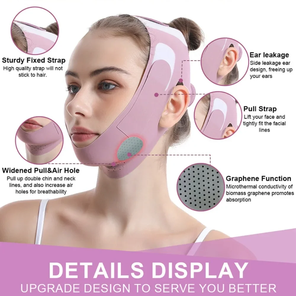 Bandage amincissant pour le visage pour femme, ligne en V, spoage du visage, ceinture de levage du ruisseau et des joues, sangle de massage facial, ceinture de levage du ruisseau