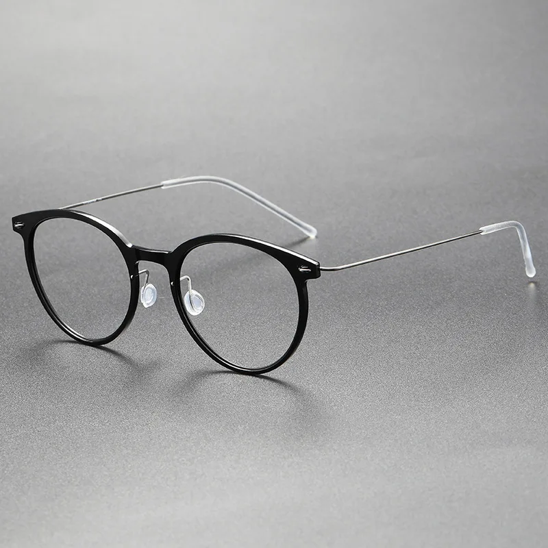 جديد خفيفة 4.7 جرام وجه صغير التيتانيوم إطارات النظارات للرجال النساء الدنمارك مصمم النظارات البصرية إطار النظارات المستديرة