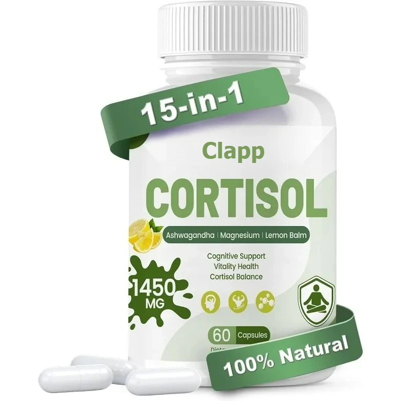 

Cortisol Supplement, Containing Magnesium To Support Cortisol Health and Relaxation, Stress Management -60 Capsules